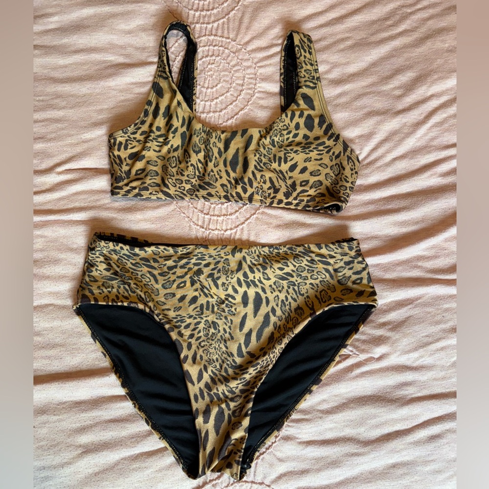 Cheetah swimsuit size large